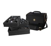 ENHANCE Mallette de Transport pour Figurines D&D à Base Large - Rangement Compact et Sacoche pour Figurines D&D avec Bandoulière, 3 Plateaux en Mousse (2 Prédécoupés et 1 Plateau à Prélever)