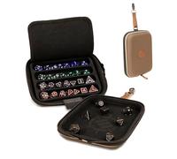 ENHANCE Plateau à Dés Designer Edition - Étui Élégant et Porte pour 28+, Coque EVA Protectrice - Plateau de Lancer avec Support à Dés Amovible pour DND et Jeux de Rôle/RPG (Beige)