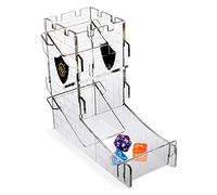 ENHANCE Plateau de Dés de Tour pour Les Jeux de Rôle Dur Table - Rouleau de Dés, Lancez Jusqu'à 14 dés Standard à la Fois - Tour de Plateau de Roulement de Château Gravé Idéal pour Les Soirées de Jeu