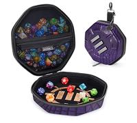 ENHANCE Plateau et Étui à Dés DnD - Édition Collector pour 150 Dés avec Extérieur Robuste et Intérieur Protecteur, Idéal pour Soirées de Jeu (Dragon Violet)
