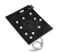 ENHANCE Rouleau de dés à rouler avec 12 dés à 6 côtés - Étui à dés souple de qualité supérieure et dés de 14 mm de couleur coordonnée, support de dés et plateau compatibles avec Yahtzee, Catan