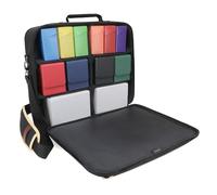 ENHANCE Sac à Bandoulière MTG Édition Designer avec Séparateurs Personnalisables et Poche pour Boîtes de Deck et Dés - Compatible avec Magic The Gathering, Pokémon, Lorcana (Noir)