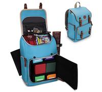 ENHANCE Sac à Dos pour boîte de Cartes à Collectionner de Taille Moyenne - Espace pour classeur de Cartes, boîte de Pont TCG, Support de Tapis de Jeu - Compatible avec Magic The Gathering (Bleu)