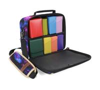 ENHANCE Sac Compact Mtg Édition Design Compatible Avec Magic the Gathering, Pokémon, Lorcana, etc. - Petit Sac Pour Cartes À Collectionner avec Intérieur Personnalisable et Bandoulière (Galaxie)
