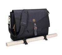 ENHANCE Sac Messager pour DND - Convient au Player's Handbook, aux classeurs, aux dés et aux Accessoires, avec Compartiment pour Ordinateur Portable de 17 Pouces (Noir)