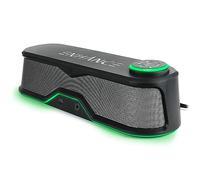 Enhance SB1 Haut-Parleur d'ordinateur High Excursion Barre de Son - Barre de Son pour Ordinateur alimentée par USB - Haut-Parleur sous Moniteur avec crête de 10 W - Contrôle du Volume LED - Casque