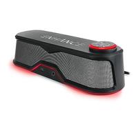 ENHANCE SB1 Haut-Parleurs D'Ordinateur Barre de Son à Haute Excursion - Alimenté par USB, Haut-Parleur sous Moniteur, Bouton de Contrôle du Volume LED, Passage du Casque Barre de Son de Jeu pour PC