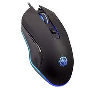 ENHANCE Souris Gaming RVB USB Filaire avec 6 Boutons Programmables, Eclairage LED Multicolore, 4 Niveaux de DPI et Câble en Nylon Tressé, Souris de Jeu pour Pro Gamer et PC avec Design Ergonomique