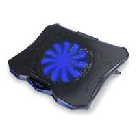 ENHANCE Support Refroidisseur PC Portable, Plaque de Refroidissement de 1 Ventilateurs avec LED Bleus et 2 Ports USB - Compatible avec Ordinateur Portable et Notebook de 17 Pouces - Dim: 40 x 30.4 cm