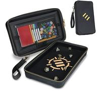 ENHANCE Tabletop Community DND Dice Rolling Tray - Porte-dés et Stockage pour jusqu'à 500 dés RPG avec Conception de Protection Robuste, intérieur Doux et Poches de Rangement (capacité de 500 dés)