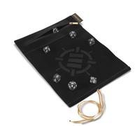 ENHANCE Tapis de Jeu de Dés Roll on a Scroll et Ensemble de 7 Dés en Acrylique - Étui à Dés en Velours, Support et Plateau Compatibles avec DND et Autres Jeux de Table - Noir