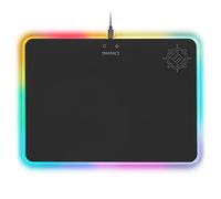 ENHANCE Tapis de Souris RGB Compact, Tapis de Souris Ergonomique - 7 Couleurs & 2 Effets d'Eclairage, Commandes de Luminosité et Suivi de Précision pour Vos Jeux de Sports Electroniques - Noir