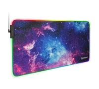 ENHANCE XXL Grand Tapis Souris RGB LED - Tapis De Souris XXL Gamer avec 7 Couleurs RVB, 3 Modes, Contrôle Intelligent, Surface Résistante À l'eau - (Galaxy) - Étendu - 81 x 35 cm