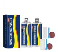 Enhanced Casting Glue, Metal Repair Glue Heavy Duty, Strong Foundry Glues, High Temperature Resistant, Long Lasting, for Metals Defects and Repairs (2 Set)