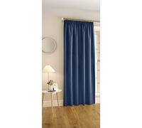 Enhanced Living Harvard Rideau de Porte à Isolation Thermique 100% occultant Bleu Marine 168 x 214 cm