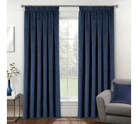 Enhanced Living Rideaux Thermiques en Velours Bleu Marine 100% occultants avec Bande supérieure - 229 x 229 cm - Rideaux Ultra Doux à économie d'énergie et réduction du Bruit pour Salon et Chambre à