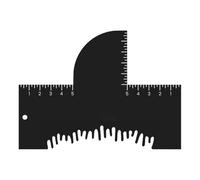 Enhancement Card, Beard Shaping Guide, Precise Hairline Template, Contouring Scale Tool, Styling Accessory, Ideal for Men, Women, Shaving, Trimming, Outlining Mustache, 15.2x11.1cm