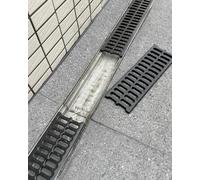 ENHEN Caniveau Exterieur Caniveau de Drainage en Plastique, Évier Amovible de 60cm de Long pour Terrasse de Cuisine, Grille de Tranchée Rectangulaire Antidérapante Protégée(60x10x10cm/23.6x3.9x3.9in)