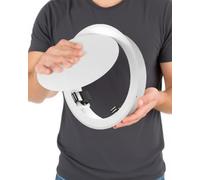 ENHEN Trappe de Visite Couvercle de Trappe D'accès Circulaire Blanc. Porte D'inspection de Plomberie Ronde pour Conduits de Câblage de Garage et de sous-Sol(250mm/10)