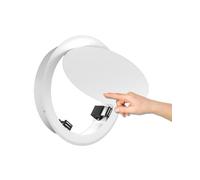 ENHEN Trappe de Visite Trappe D'inspection Magnétique Ronde Blanche, Panneau D'accès à Ouverture par Bouton-Poussoir pour Mur et Plafond, Couvercle de Trou de Grenier Circulaire(200mm/8)