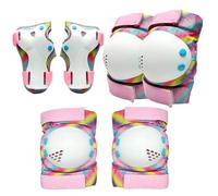 ENHERWE Genouillères pour garçons et filles pour skateboard, cyclisme, patinage, planche à roulettes pour poignets et coudières pour enfants de 6 à 12 ans, rose, taille S