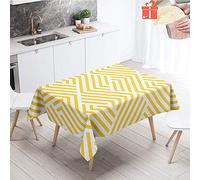 Enhome Nappe Rectangulaires Nappe de Table, 3D Imperméable Anti Taches Lavable et Facile d?Entretien Nappes pour Décoration de Table Cuisine Picnic Jardin (60x60cm,Ligne)