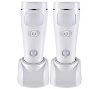 Enhon 2 Pcs Veilleuses LED à Douille Rechargeables Veilleuse 4 en 1 Amovible Veilleuse avec Détecteur de Mouvement Veilleuse Enfichable sur Secteur Lampes de Poche d'Urgence pour Panne de Courant