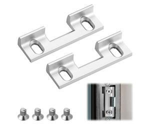 Enhon 2 pièce de rechange type 115 pour gâches, 46 x 14,4 x 9 mm Pièce de rechange pour gâche réglable, espacement des trous de vis 32 mm Pièce à visser pour gâche standard, métal de qualité