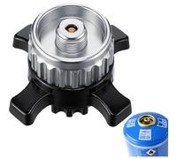 Enhon Adaptateur pour cartouche de gaz compatible avec le système Campingaz CV Easy Clic et la valve à vis EN417, adaptateur en laiton et alliage métallique