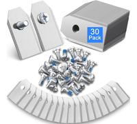 Enhon Lames de rechange 30 lames, compatibles avec Navimow I105e, Navimow I108e, lames de rechange en acier inoxydable et alliage de carbure de titane, avec 30 vis pointillées.