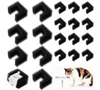 Enhon Lot de 20 filtres en mousse de rechange pour fontaines d'animaux de compagnie compatibles avec Petsafe Viva 1,8 l et 4 0,9 l, filtres en éponge pour fontaine à eau potable et chat pour enlever
