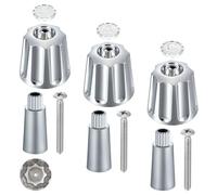 Enhon Poignées de robinet, ensemble de garniture de baignoire à 3 poignées compatibles avec les poignées de robinet Gerber, le kit de remodelage de poignée de robinet comprend 1 robinet chaud, 1