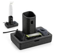 Enhon Station de chargement compatible avec rasoir électrique Norelco OneBlade 360, base de chargeur avec trous de drainage et fenêtre de panneau de charge pour poignée de rasoir, lames et accessoires