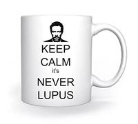 Enigmae Dr. House Keep Calm It's Never Lupus Tasse Blanc Pour Le Café Thé Cappuccino Cacao Mug White Coffee Tea