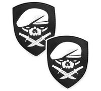 EnigmaGlow Lot de 2 écussons phosphorescents Ranger 75e régiment Delta Force Seals Médaille d'honneur 3D PVC Caoutchouc Applique Emblème Dos Crochet