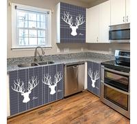 Enigmaire Armoire Cuisine Rideaux,Rideaux sous l'évier,Rideaux D'Armoire pour éTagèRes,Rideau Meuble Cuisine,Rideau Anti-poussière pour bibliothèque,Auto-adhésif,pour bibliothèque,d'armoires