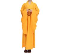 Enigmaire Costume de méditation de Moine,Robe Moine Bouddhiste,Robe de Moine Shaolin en Coton et Lin,Shaolin Mönch Kung Fu Buddhist Robe,Toucher Confortable,pour MéDitation,Pratique Spirituelle