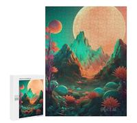 Énigme Adulte 500 PCS Mystical Moonlit Landscape -1 Puzzle Pour Jeux Détente Analyse Et Logique Cadeaux De Noël Et Anniversaire 500 PCS