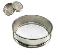 Énigme de jardin en métal | Tamis à mailles fines de 3 mm | Énigme de jardin robuste | Petite passoire à mailles fines | Outil de filtre de jardinage pour de saleté, sable, roche, filtration