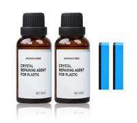 Enitmor Rénovateur Plastique Voiture 2025 - Entretien Extérieur/Intérieur, Efface Rayure Plastique Auto Moto, Revitalisant Plastique Noir avec Protection UV Durable 30ML (2 Set)