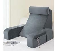 ENITYA Coussin de lecture pour adulte, assis dans un lit pour adulte, coussin de soutien dorsal pour lit assis, coussin de dossier pour incliner, jouer, se reposer, regarder la télévision sur un