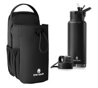 ENIVAN - Pack Sac de Sport Magnétique + Gourde Isotherme 1L - Aimant Puissant, Étanche, Poche Téléphone, Bandoulière Ajustable - Gym, Fitness, Muscu