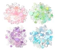 EnixwH 200 Perles pour Bracelet Enfant, Kit Perles Bijoux Enfant avec Fleurs Papillons Cœurs, Beads For Bracelet Making, pour Fabrication De Bijoux, Colliers, Boucles D'Oreilles, Diy Artisanats