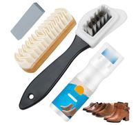 EnixwH 4 Pièces Brosse Daim Brosse Nettoyage Kit Nettoyage Sneakers avec Une Gomme en Daim pour Entretien Chaussures Accessoires Dépoussière Ravive et Le Daim L'entretien du Cuir Le Nubuck