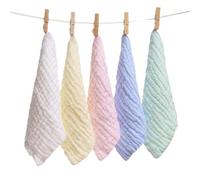 EnixwH 5 Langes Coton Bébé, Lange Bebe, Carre Coton Bebe, Lange Bébé en Mousseline 25x50 cm Carrés de Mousseline Super Doux Absorbant pour Peaux Sensibles, Serviette Bebe Naissance pour Nouveaux Nés