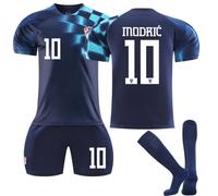 ENIXWH Maillot de football Croatie pour enfant, maillot Modric avec short pour garçons et adultes, bleu, L