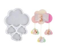 EnixwH Moule Resine Epoxy, Moule Bougie Forme de Nuage, Moule Silicone Resine Epoxy DIY, Resine Epoxy Moule Silicone Intéressant, Moule Epoxy pour Fabriquer des Bougies et des Produits en Plâtre