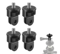 Eniyou 4 Pcs 1/4 inch Rotation 360° Tripod Mount Thread Adapter Adaptateur de Trépied Ajustement à 360 ° Adaptateur de Caméra Compatible avec Les Caméras d'action Plus Courantes Noir