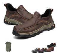 Enjerr Orthopedic Shoes Men, 2025 New Comfortable Casual Leather Slip on Enjerr Orthopedic Shoes (Brown*a,39)