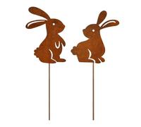 Enjeux de cour Bunny, piquets de jardin de Pâques - Piquet de sol en fer lapin mignon de Pâques - Garden Plug Photo Props Home Outdoor Decoration Supplies, For Backyard